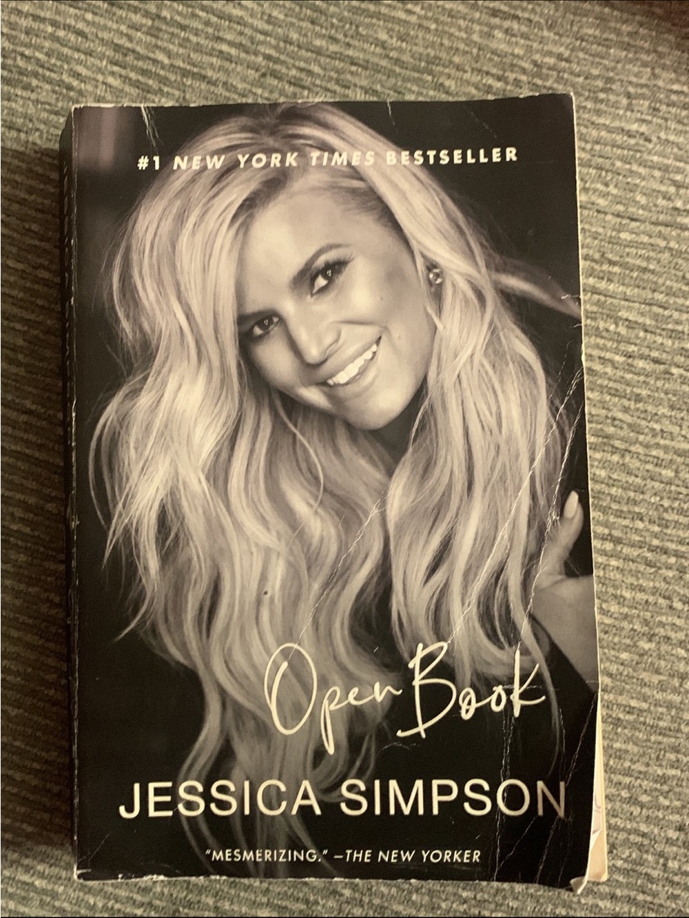 Jessica Simpson Black and White 'Open Book' Hardcover Photo Cover